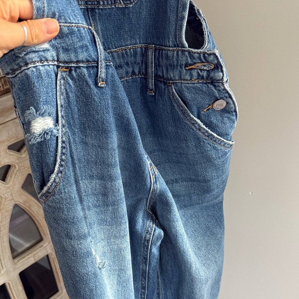 Women's Blue Denim Overalls - Picture 3 of 5